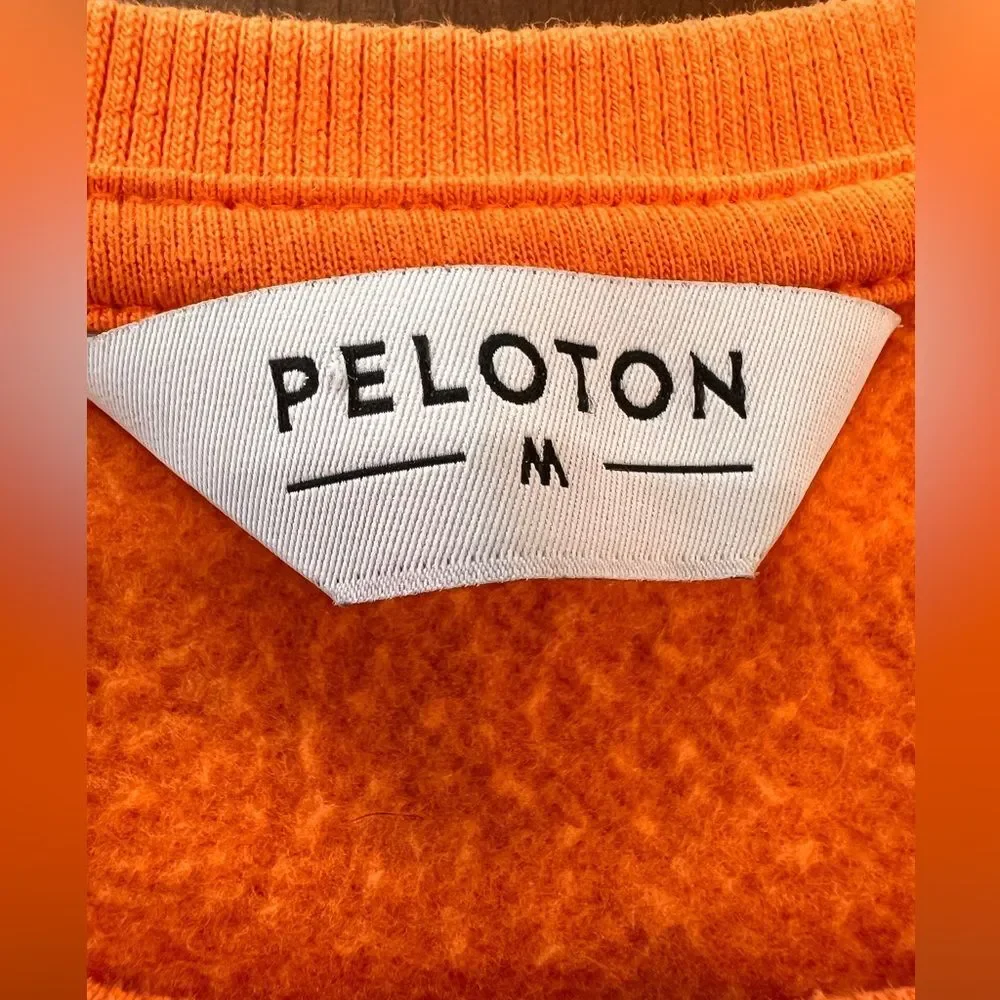 Peloton Logo Crewneck Sweatshirt Burnt Orange Purple Graphic Athleisure Top M